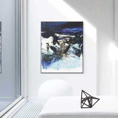 赵无极卧室床头装饰画客厅欧式挂画现代简约抽象美式有框画