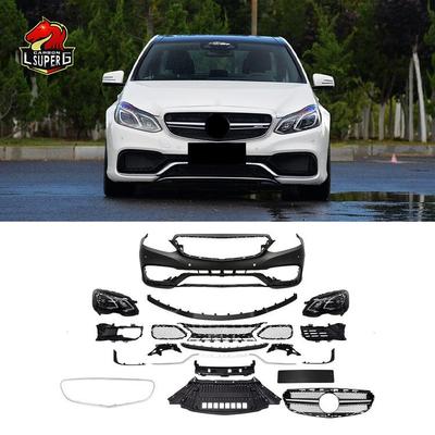 适用于奔驰E级W212老改新E63大包围升级前后杠机盖叶子板大灯尾灯