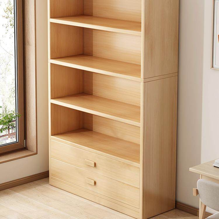 实木转角书架落地置物架松木窄缝柜儿童家用小书柜收纳柜子储物柜