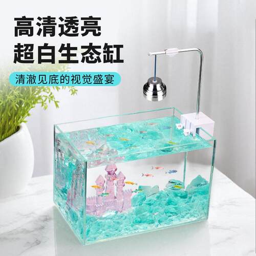 桌面鱼缸小型玻璃生态缸