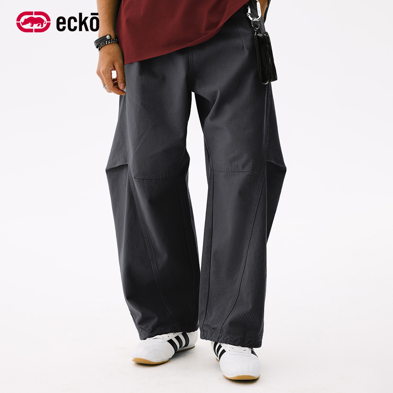 ecko红犀牛宽松直筒工装休闲裤