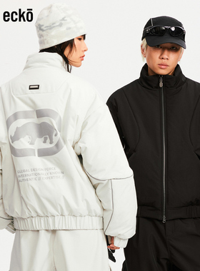 ecko红犀牛  反光印花户外防风加厚短款棉衣2025冬季新款棉服外套