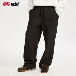 ecko红犀牛  美拉德咖色男士裤子直筒宽松休闲裤2025秋季新款长裤