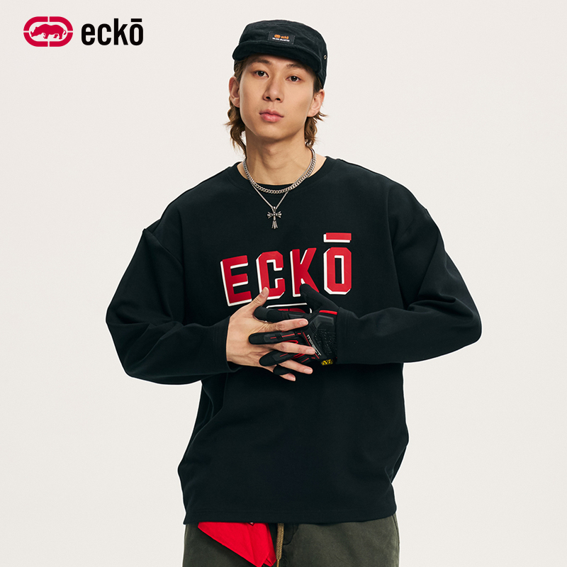 ecko红犀牛oversize美式长袖t恤