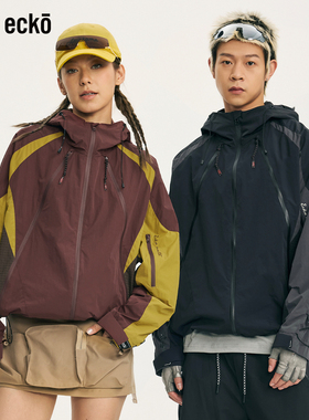 ecko红犀牛  美拉德美式机能风连帽夹克男女2025秋季新款防风外套