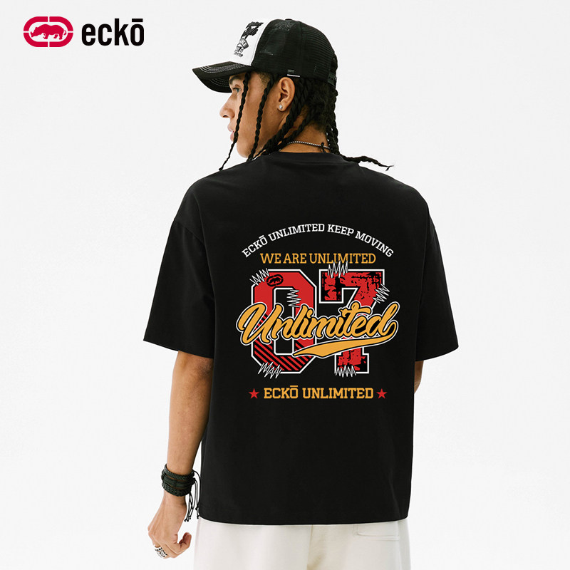 ecko红犀牛潮流字母印花短袖t恤