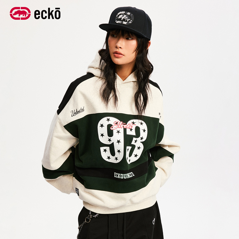 ecko红犀牛连帽重磅运动情侣卫衣