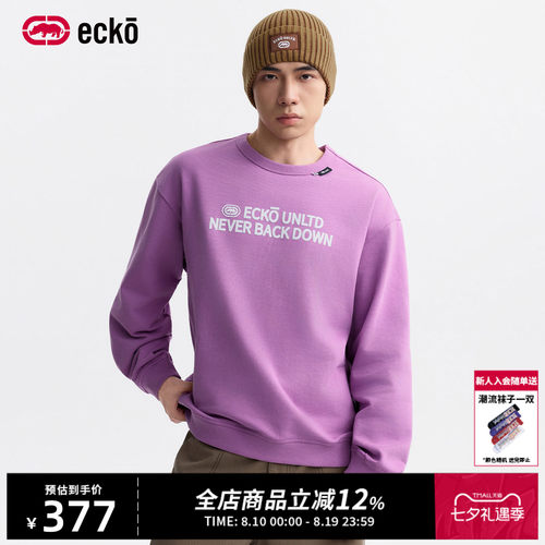 ecko红犀牛美式印花男女套头卫衣