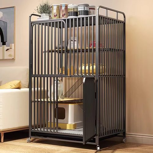 猫笼子家用室内全方管猫别墅超大自由空间带置物架一体加粗加固窝