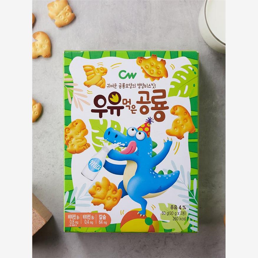 韩国进口青佑cw恐龙形饼