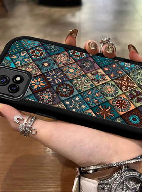 适用vivoy52s手机壳Y53S新款丫55s硅胶vovo y5s全包y51s防摔viviy50保护套Y55t复古图腾viv0Y52t外壳y50t女潮