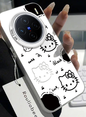 适用vivox200手机壳x200prox80X90S元气猫爪KT猫x70外壳x100/x90全包x80PRO防摔X60TPRO保护套x50pro女高级感