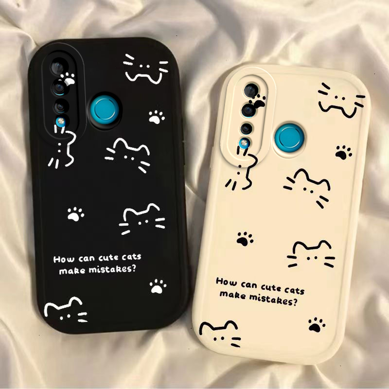 适用华为nova4手机壳vce—al00硅胶novo全包aloo新款nv防摔nove线条猫咪nowa钢化膜n0va女生nova4e卡通保护套