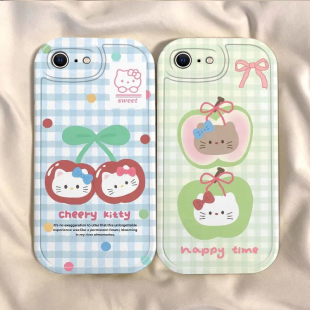 适用苹果6s/7/8plus手机壳新款iPhoneXSmax防摔XR外壳5SE硅胶11pro全包12/13保护套i14P可爱卡通ip15女16e潮