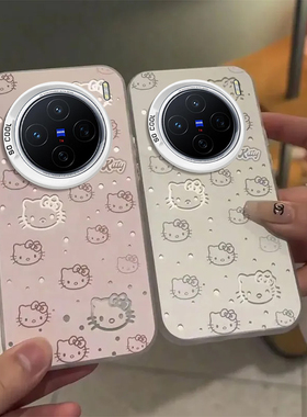 适用vivox200手机壳x200prox80X90S元气壳可爱kt猫x70外壳x100/x90全包x80PRO防摔X60TPRO保护套x50pro女高级