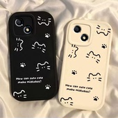 适用荣耀畅玩30手机壳华为新款 线条猫咪硅胶honor全包防摔30plus女VNE一AN00软30m保护套vnean畅享30磨砂外壳