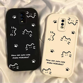 oppor17手机壳新款 opopr15梦境标准版 可爱线条猫R11全包防摔opr11s硅胶R9sk卡通外壳r17pro套r15x高级感r9m女