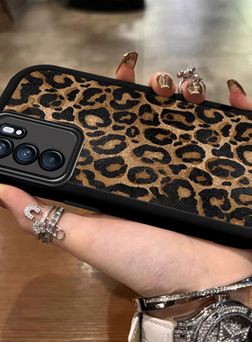 适用oppoReno6手机壳Reno6pro+新款opopreno65G全包防摔外壳reon十opp0pp0pporeno6软硅胶保护套5G女个性豹纹