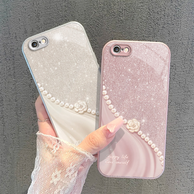 iphone6手机壳苹果6 plus新款a1524全包i6p防摔iphone保护rplus套ipone六puls液态玻璃a1586高级ip萍果i6外壳