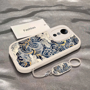 适用vivos19/s20手机壳s18/s17新款s16pro浮世绘海浪vovos15e硅胶s12全包防摔s10/s9e女vivis7t外壳s6s5男s30