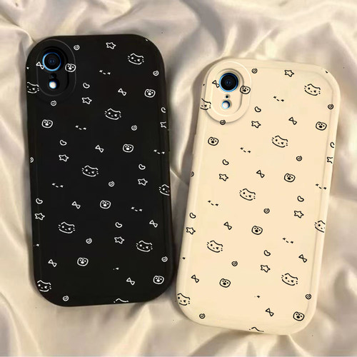 适用苹果XR手机壳iPhoneXR女生新款ipxr专用全包防摔苹果iPhoneXS硅胶保护套叉r星星猫咪软外壳iponeRX钢化膜