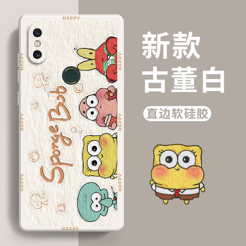 适用小米mix2s手机壳新款mix2硅胶全包防摔保护套m男mis女潮mi软壳个性创意磨砂直边外壳网红卡通可爱钢化膜