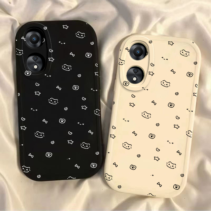 适用oppoA58手机壳A56女新款A55 5G保护套oppA57全包防摔opopA53软5g硅胶0pp0A52外壳x带挂绳A5星星猫咪A52女