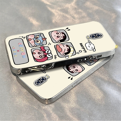 适用oppor17手机壳新款opopr15梦境标准版四宫格小新R11全包防摔opr11s电镀R9sk卡通外壳r17pro套r15x女生r9m