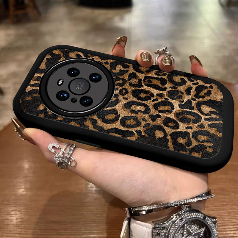 适用华为mate40pro手机壳新款mete40全包防摔mate40e曲屏外壳Pro软硅胶m40男女mt40系列保护套por的个性豹纹