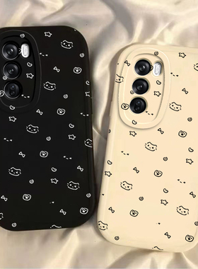 适用oppoReno12手机壳Pro新款reno11/10系列镜头全包reon7/6/5防摔9/8por+硅胶套rone4se星星猫咪外壳2Z女生