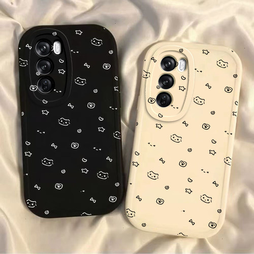 适用oppoReno12手机壳Pro新款reno11/10系列镜头全包reon7/6/5防摔9/8por+硅胶套rone4se星星猫咪外壳2Z女生