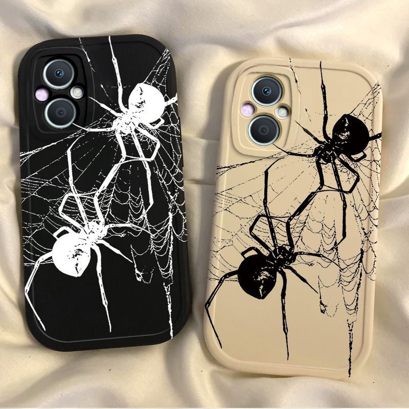 适用oppoa96手机壳新款a97全包防摔保护套a95硅胶软外壳0pp0 a965g手机套黑白蜘蛛男士搞怪可爱女oppa情侣潮