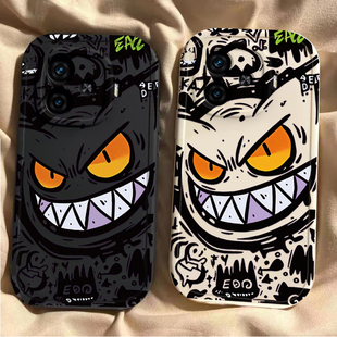 适用iqooz9turbo手机壳z8新款vivoiqooz7i呲牙耿鬼qooz6全包防摔ipooz5x/z3硅胶套icoou3xU5外壳iqooz1x男生