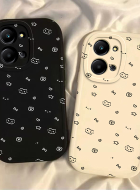 适用荣耀play8t手机壳新款7t华为荣耀play5t/6t全包防摔play3软硅胶套Honorplay4tpro星星猫咪外壳活力版挂绳