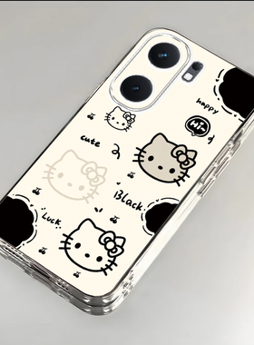 适用iqooneo9/8pro手机壳10新款vivoiqooneo5可爱kt猫ipooneo6se全包防摔iq00neo7透明壳icooneo3卡通noe女生
