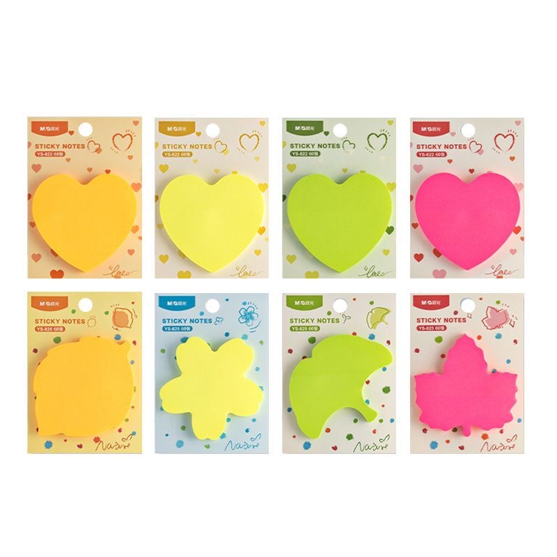 晨光文具便利贴爱心树叶记事标签优事贴纸办公可爱学生YS-822/825