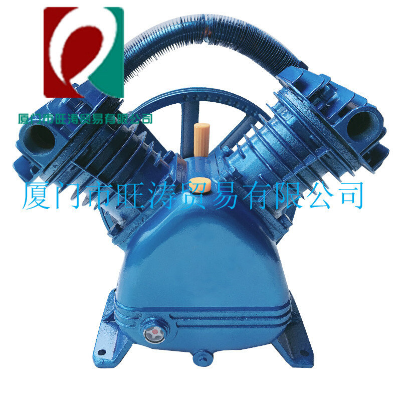 力达罗威超豹活塞空压机v-0.48/8机头空气压缩机进气风机4kw/5.