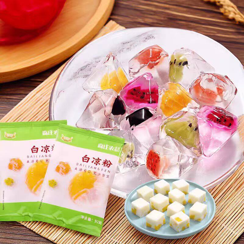 【5袋仅9.9元】白凉粉儿在家DIY做儿童果冻实惠装50g*10袋