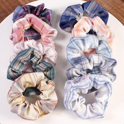 现货/5/Pcs Silk Scruchies Prit Leopard Scruchie Set Elast
