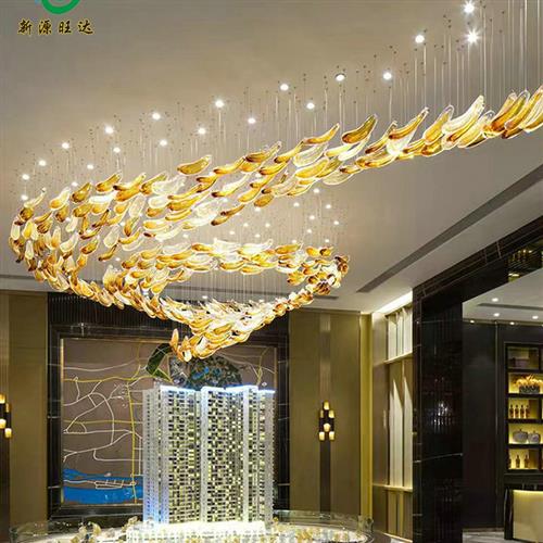 非标售楼部沙盘酒店大堂吊灯客厅创意琉璃灯别墅商场艺术工程吊灯