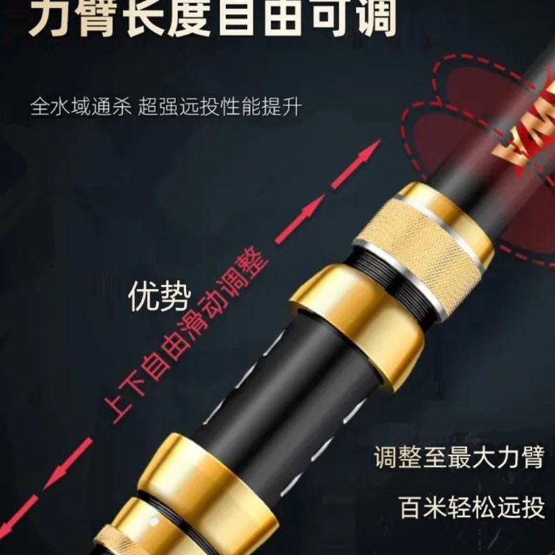 移动轮座海竿套装海钓竿抛竿海杆超硬特硬远投竿钓鱼全套锚竿19调