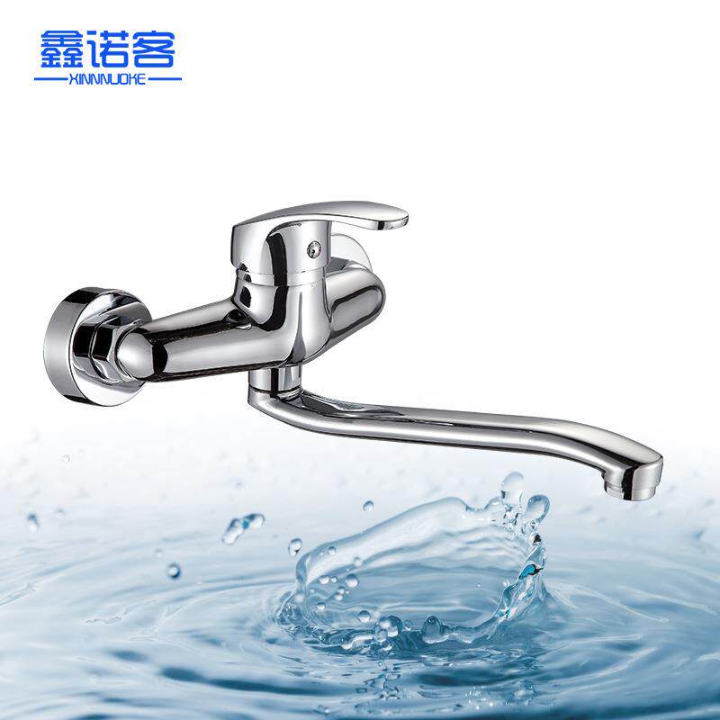 铜淋浴龙头吉事多入墙厨房水龙头领热混水双孔拖把池龙头