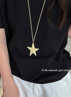韩版精致星星爱心吊坠项链女时尚