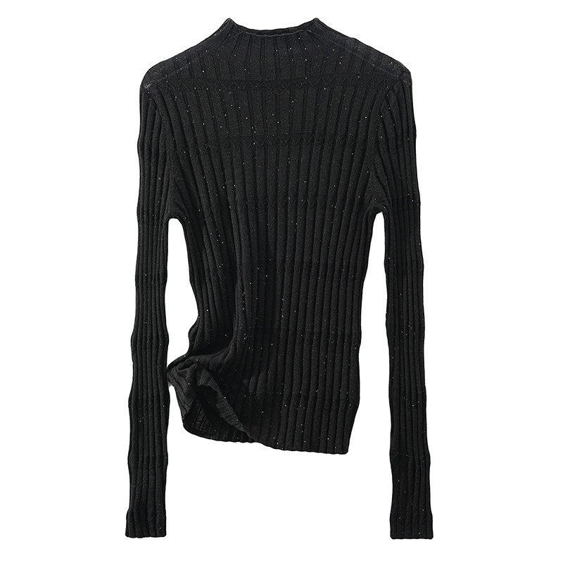 悦戎2025秋冬新款女士毛衣半高领打底衫珠片纱亮丝珠片内搭羊毛衫,女装/女士精品,毛针织衫,淘宝优惠券,粉丝福利购,淘宝优惠卷