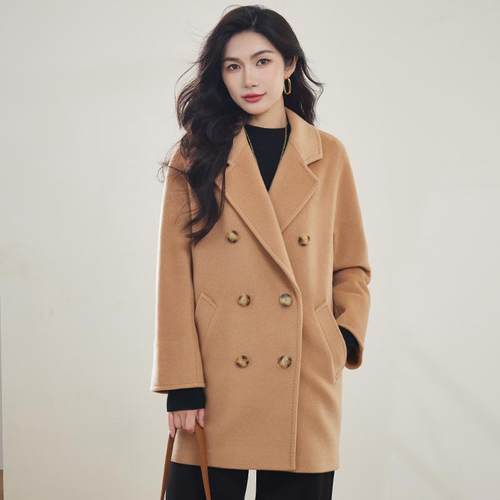 悦戎羊绒大衣101801短款