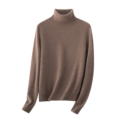 悦戎2025秋冬新款羊绒衫100%山羊绒内搭经典翻领修身显瘦保暖休闲