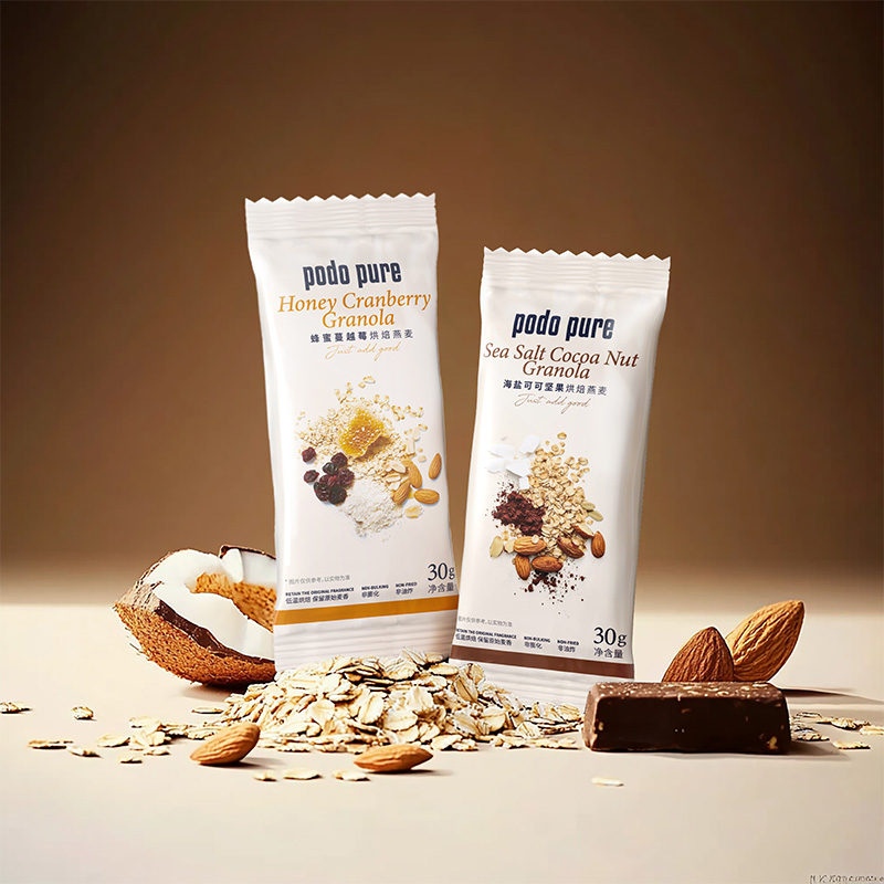 噗咚podo pure烘焙燕麦代餐麦片海盐可可坚果蜂蜜蔓越莓独立包装