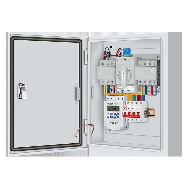 双电源定时切换箱时控开关成套配电柜220V两路电表自动切换380v