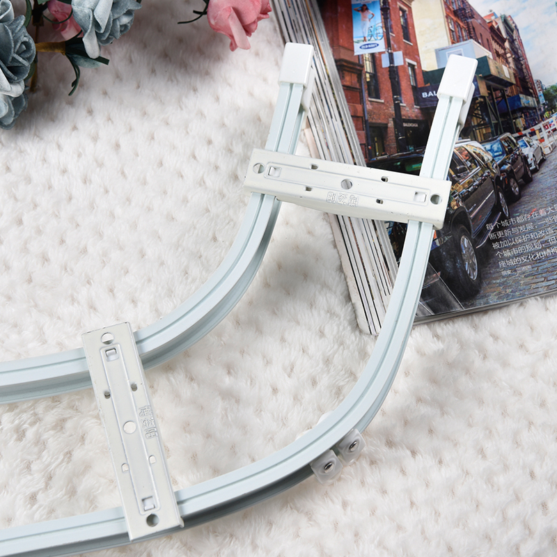 【浙家布艺】弯轨飘窗静音窗帘轨道滑道弯曲单双直轨顶装导轨