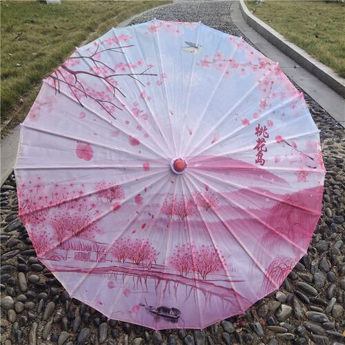 中国风绸布舞蹈伞古装拍照道具伞古典工艺伞室内外吊顶装饰油纸伞